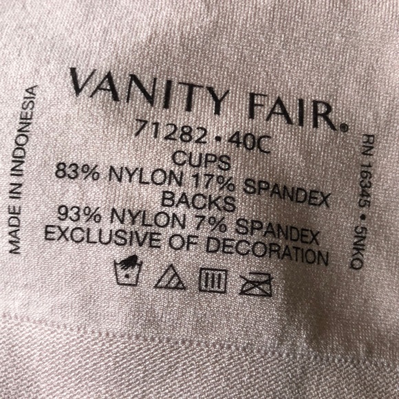 Vanity Fair moulded cup plus size support bra - Picture 6 of 9